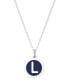 ფოტო #36 პროდუქტის Mini Initial Pendant Necklace in Sterling Silver and Navy Enamel, 16" + 2" Extender