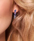 ფოტო #2 პროდუქტის Alternating Purple Amethyst, Pink Amethyst and Lab-grown Pink Sapphire Marquise Bezel Set Drop Earrings in Sterling Silver
