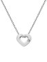 Silver necklace with heart Amulets DP747