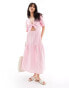 Фото #1 товара Lindex Carolina beach maxi dress in pink