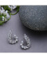 ფოტო #2 პროდუქტის Women's Silver Embellished Cluster Drop Earrings