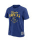 Фото #3 товара Darius Rucker Men's Collection by Heather Royal Milwaukee Brewers Cooperstown Collection Washed T-Shirt