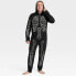 Men's Big & Tall Glow-In-The-Dark Skeleton Halloween Matching Family Union Suit