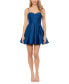 ფოტო #1 პროდუქტის Juniors' Satin A-Line Party Dress