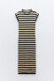 Striped cutwork dress