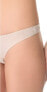 Фото #3 товара Skin 187899 Womens Solid Classic Cotton Thong Underwear Nude Size Large