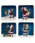 Santa's Secret Canape Plates, Set of 4