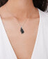 ფოტო #3 პროდუქტის Black and White Diamond 1/10 ct. t.w. Elephant Pendant Necklace in Sterling Silver