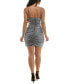 ფოტო #3 პროდუქტის Juniors' Sweetheart-Neck Bodycon Foil-Knit Dress