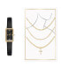 ფოტო #1 პროდუქტის Women's Quartz Black Polyurethane Leather Watch 19.5mm Gift Set