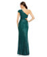 Фото #3 товара Women's Ieena Sequined One Shoulder Cap Sleeve Cut Out Gown