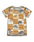 ფოტო #1 პროდუქტის Boy Organic Cotton Printed T-Shirt Yellow Ochre - Child