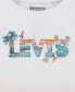 Фото #1 товара Костюм для малышей Levi's набор футболка и джинсы Beach Logo Tee and Denim Shorts