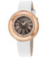ფოტო #1 პროდუქტის Women's Gandria White Leather Watch 36mm