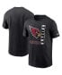 Фото #2 товара Men's Black Arizona Cardinals Lockup Essential T-shirt