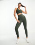 Hummel seamless lift and shape leggings in dark green