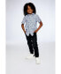 Boy Black Stretch Denim Jogger Pants - Child