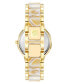 ფოტო #3 პროდუქტის Women's Three-Hand Quartz Gold-Tone Alloy with Ivory Resin Bracelet Watch, 37mm