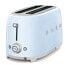 Фото #7 товара SMEG Four Slice Toaster Pastel Blue TSF02PBEU - 4 slice(s) - Blue - Steel - Buttons - Level - Rotary - China - 1500 W