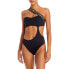 Фото #1 товара Versace Womens La Greca Logo One-Piece Swimsuit Black Size 3