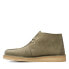 Clarks Desert Trek Hi 26173615 Mens Green Suede Lace Up Chukkas Boots