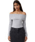 ფოტო #1 პროდუქტის Women's Everfine Off The Shoulder Pullover Sweater