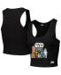 Women's Black Star Wars Chewbacca Tri-Blend Cropped Racerback Tank Top