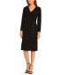 Women's Long-Sleeve V-Neck Sheath Dress