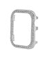 40mm Apple Watch Metal Protective Bumper in Silver With Crystal Accents