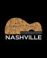 Фото #5 товара Men's Nashville Guitar Raglan Baseball Word Art T-shirt