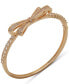 Фото #1 товара Gold-Tone Pavé Bow Bangle Bracelet