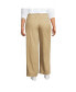 Фото #3 товара Plus Size High Rise Crisp Poplin Chino Wide Leg Pants