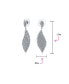 Modern CZ Pave Encrusted Statement Twist Teardrop Dangle Chandelier Earrings For Women smaids