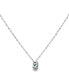 ფოტო #2 პროდუქტის Sapphire ( 3/8 ct. t.w.) & Diamond Accent Pendant Necklace in 14k White Gold, 16" + 2" extender (Also Available in Emerald & Ruby)
