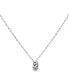 ფოტო #4 პროდუქტის Sapphire ( 3/8 ct. t.w.) & Diamond Accent Pendant Necklace in 14k White Gold, 16" + 2" extender (Also Available in Emerald & Ruby)