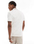 ASOS DESIGN polo with tipping detailing in cream