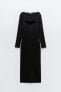 Фото #4 товара Платье трикотажное "Knit fitted square-neck dress" от ZARA.