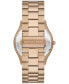 ფოტო #2 პროდუქტის Men's Slim Runway Quartz Three-Hand Beige Gold-Tone Stainless Steel Watch 44mm