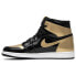 Кроссовки Nike Air Jordan 1 Retro High NRG Patent Gold Toe (Черно-белый)