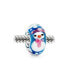 Фото #3 товара Christmas Holiday Snowman Winter Murano Glass .925 Sterling Silver Spacer Bead Fits European Charm Bracelet For Women For Teen