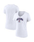 ფოტო #2 პროდუქტის Women's White Arizona Wildcats Evergreen Campus V-Neck T-shirt