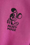 Disney Mickey & Minnie Boxy Fit Bisiklet Yaka Baskılı Sweatshirt B5276ax23au