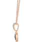 Фото #2 товара Le Vian blueberry Sapphire™ (1/20 ct. t.w.) & Diamond (1/5 ct. t.w.) Evil Eye 18" Pendant Necklace in Rose Gold