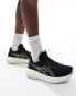 Asics Gel-Cumulus 26 neutral running trainers in black and neon yellow