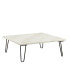 Telestis Coffee Table in White Marble & Black