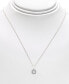 Фото #4 товара Macy's diamond Princess Halo 18" Pendant Necklace (1/4 ct. t.w.) in 14k Gold