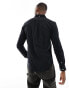 Farah Brewer long sleeve shirt in black