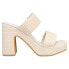 Фото #1 товара BEACH by Matisse Gem Platform Block Heels Womens White Dress Sandals GEM-125