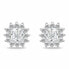 Sparkling silver earrings with zircons EA1051W - фото #2