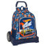 School Rucksack with Wheels Hot Wheels Speed club Orange Navy Blue 32 x 42 x 14 cm